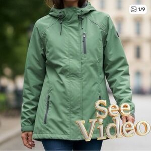 EDDIE BAUER Sport Green Water & Wind Jacket